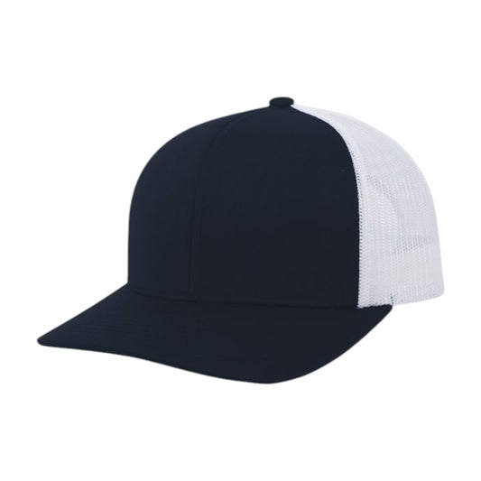 Black and white cap on a white background