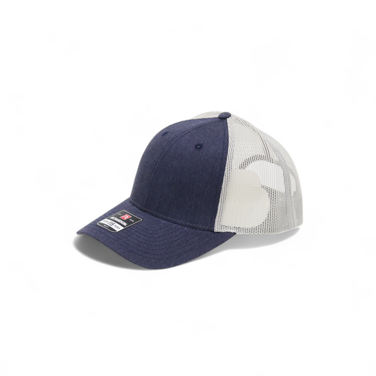 Navy Heathered and Gray Mesh Trucker