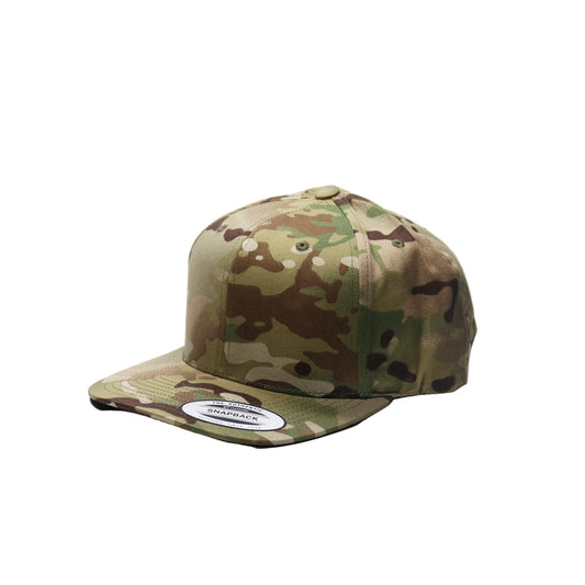 Camouflage baseball cap on a white background
