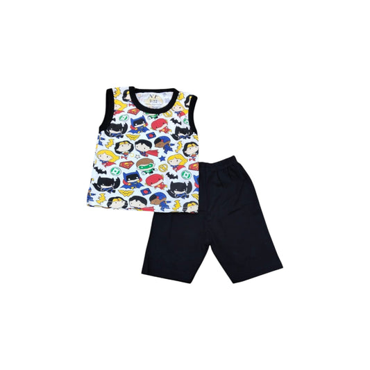Baby Cotton Playset | Baju & Shortpant with Cartoon Design | Comfortable Kids Outfit