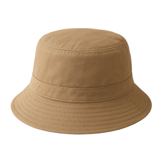 Classic Tan Bucket Hat - Unisex & Adjustable Khaki Sun Hat