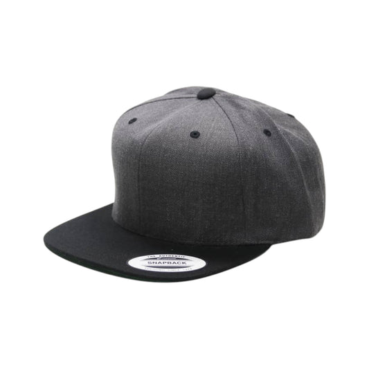 6-Panel Two-Tone Flat Brim Snapback Cap