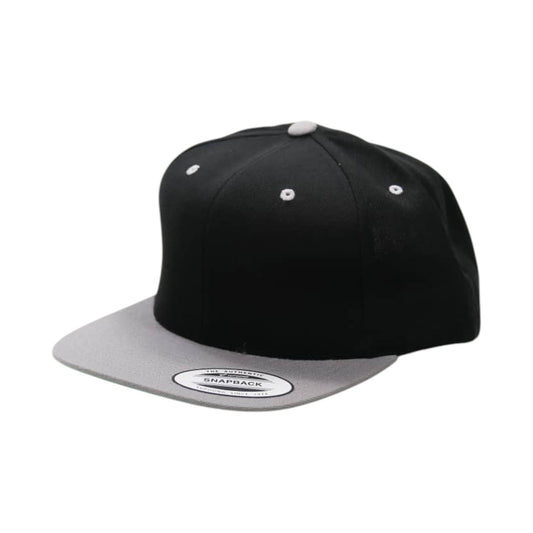 6-Panel-2-Tone Snapback Cap Flat Brim