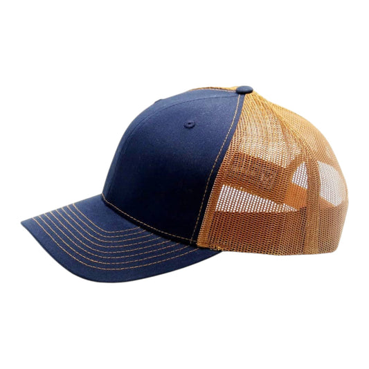 6-Panel 2-Tone Low Profile Trucker Cap with Curved Brim