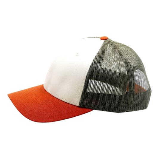 3-Tone Low Profile Trucker Cap with Curved Brim