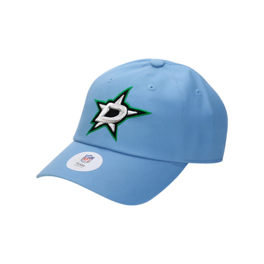 Light blue cap with a star logo on a white background