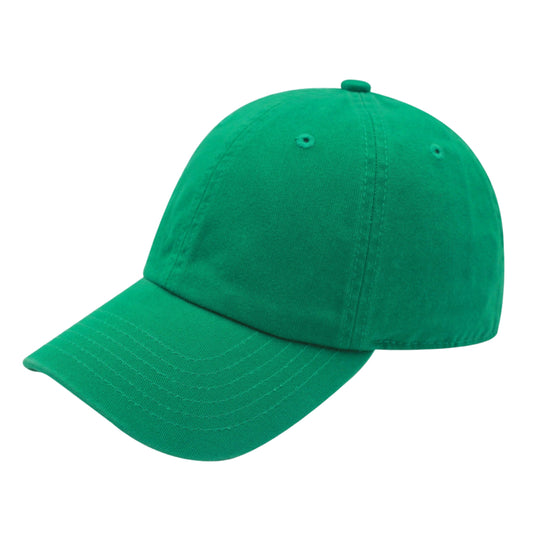 Green baseball cap on a white background