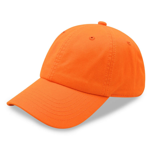 Orange baseball cap on a white background