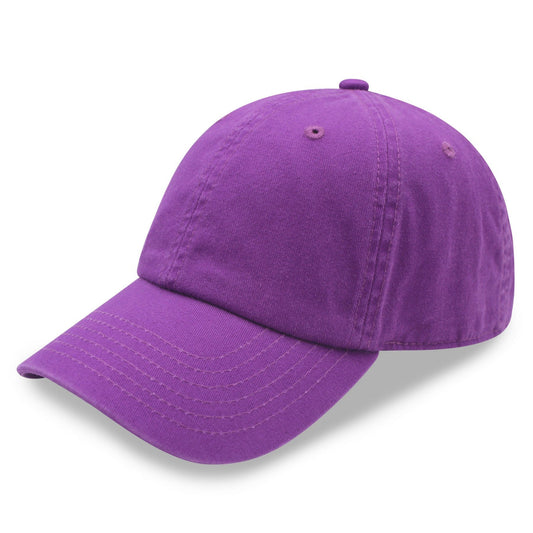 Plain Purple Dad Hat, Unstructured Cotton Baseball Cap
