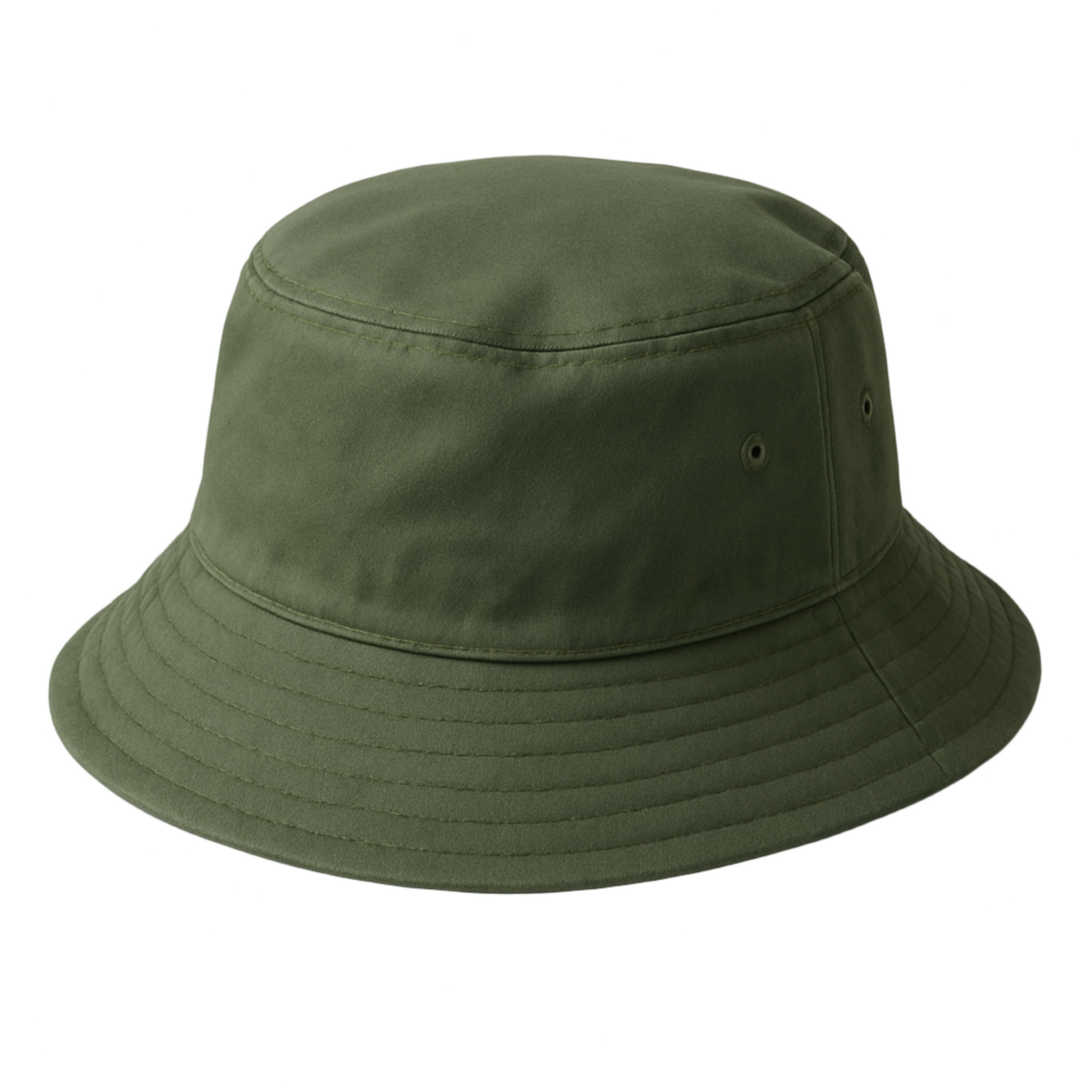 Green bucket hat on a light gray background
