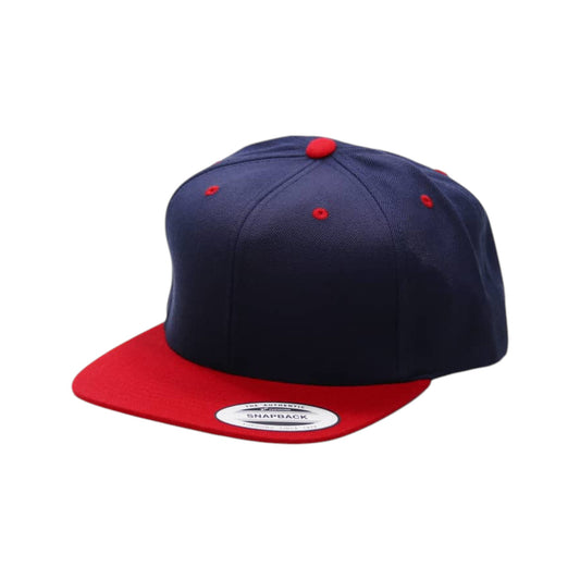 6-Panel-2-Tone Snapback Cap Flat Brim
