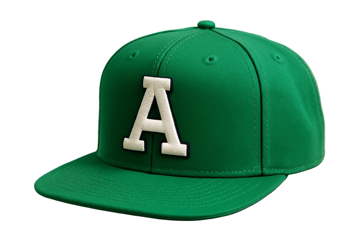 Alphabet A Snapback Cap green color