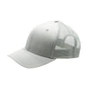 Gray baseball cap with mesh back on a white background