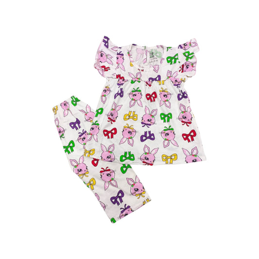 Babyhug Cotton Separuh Lengan Baju Malam | Pijama Kanak-Kanak Cetakan Aiskrim &amp; Teks