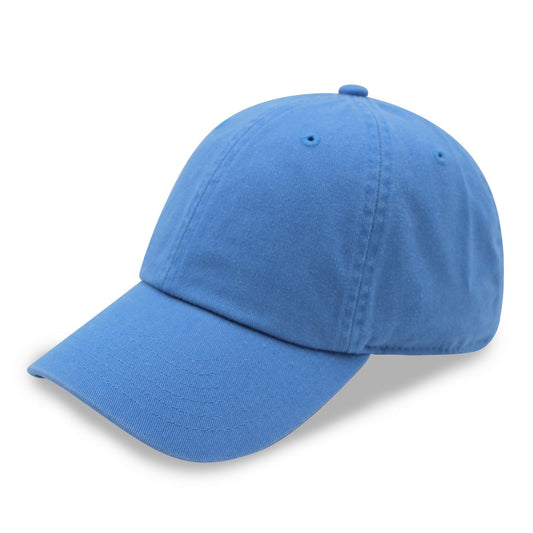 Blue baseball cap on a white background