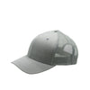 Gray baseball cap with mesh back on a white background