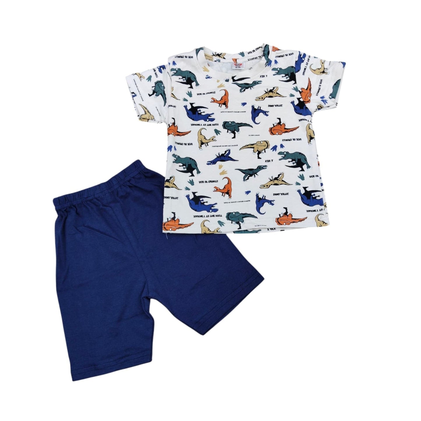 Dinosaur Print Boys' Pajama Set | Toddler T-Shirt & Shorts Combo