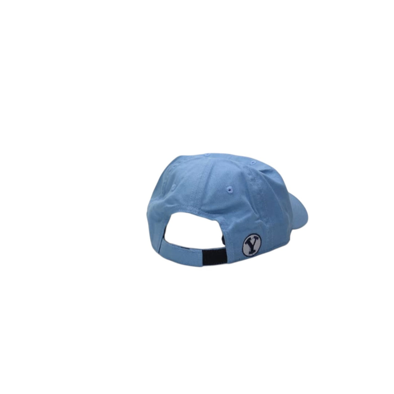 Light blue cap with a logo on a white background
