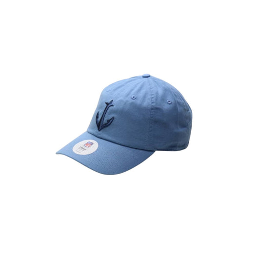 Blue cap with an anchor emblem on a white background