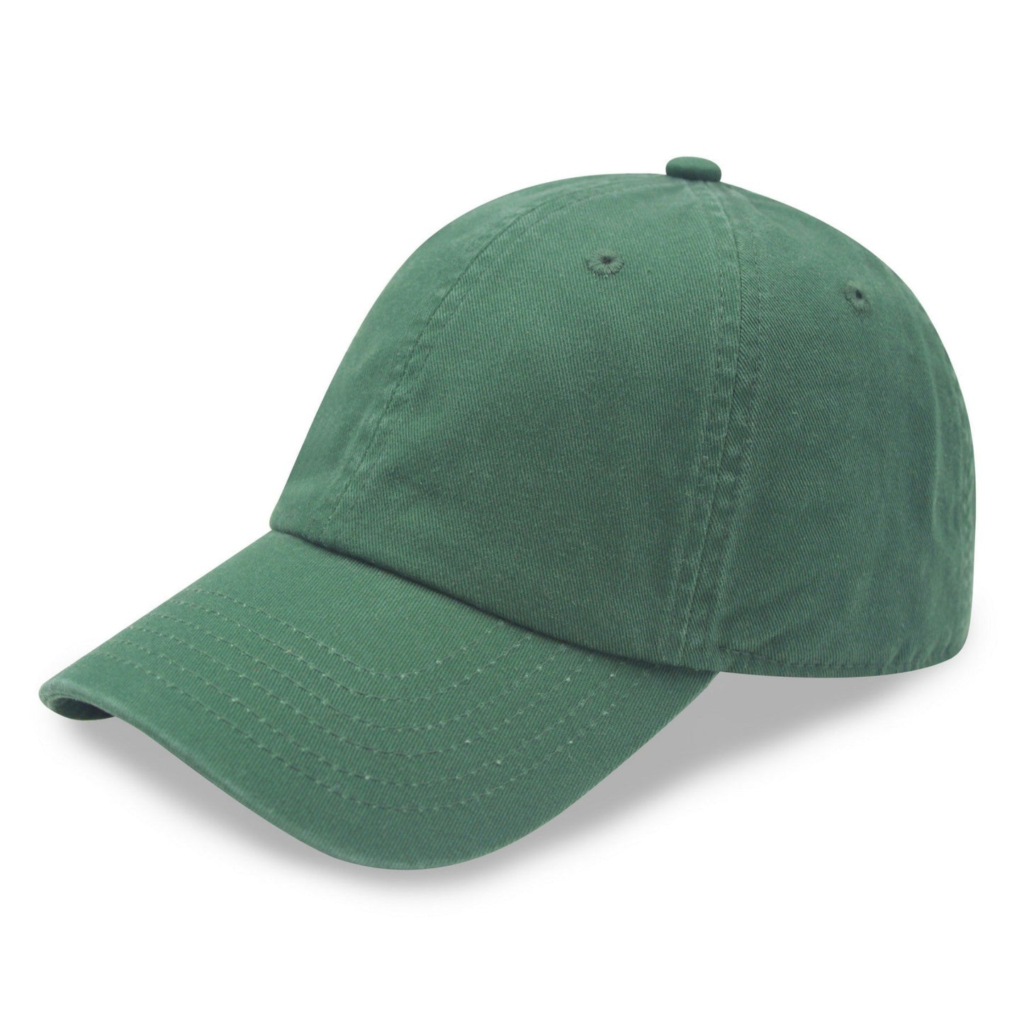 Green baseball cap on a white background