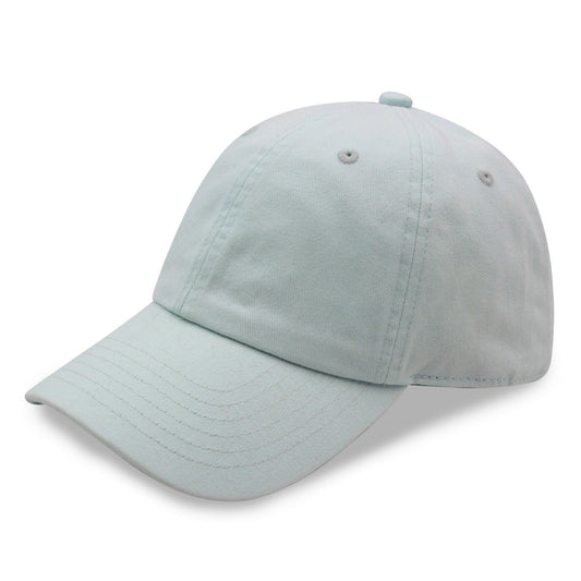 Light blue baseball cap on a white background