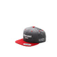 Gray and red cap with 'Yupong' branding on a white background