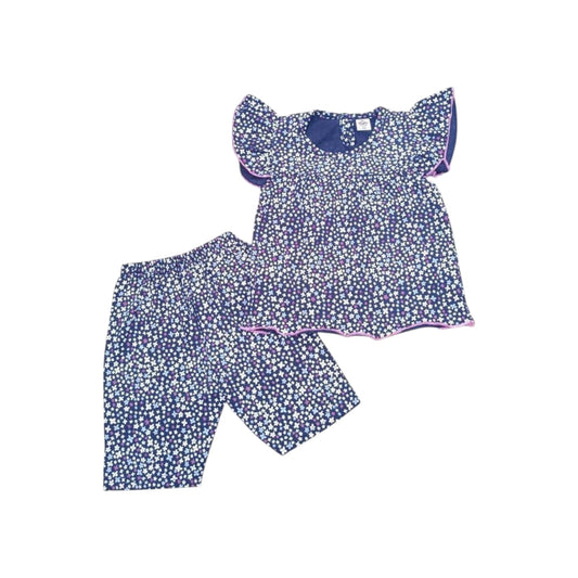 Bayi Perempuan Multi Flower Print Cotton Seluar &amp; Top Set | Pakaian Kanak-kanak Lembut