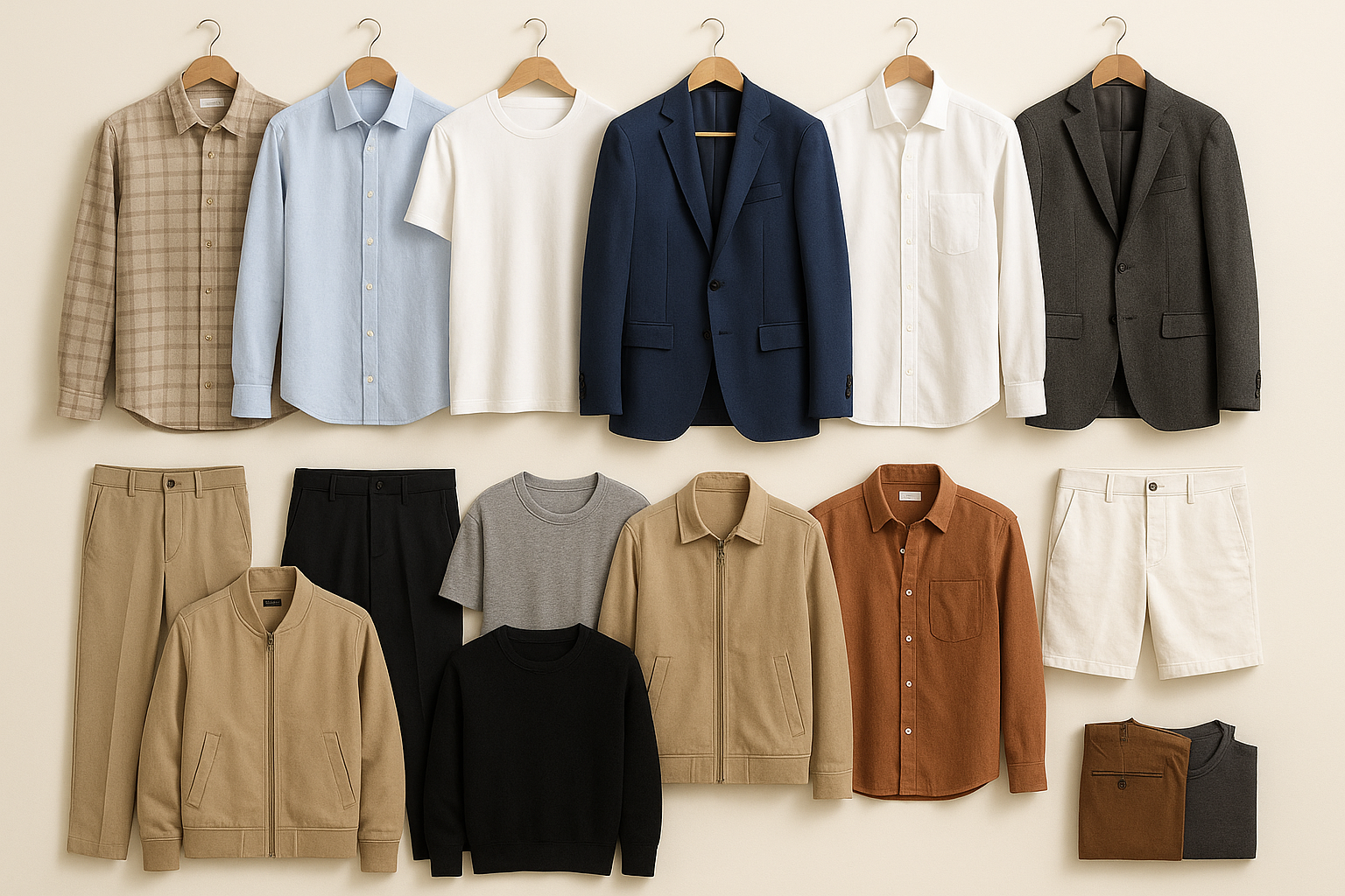 Explore our Men’s Clothing collection, designed for style, comfort, and quality. From casual wear to formal outfits, discover a wide range of shirts, t-shirts, trousers, jackets, and more. Perfect for every occasion, our clothing ensures you look sharp and feel confident every day.