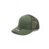 Green baseball cap with mesh back on a white background
