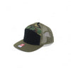 Camouflage baseball cap with mesh back on a white background